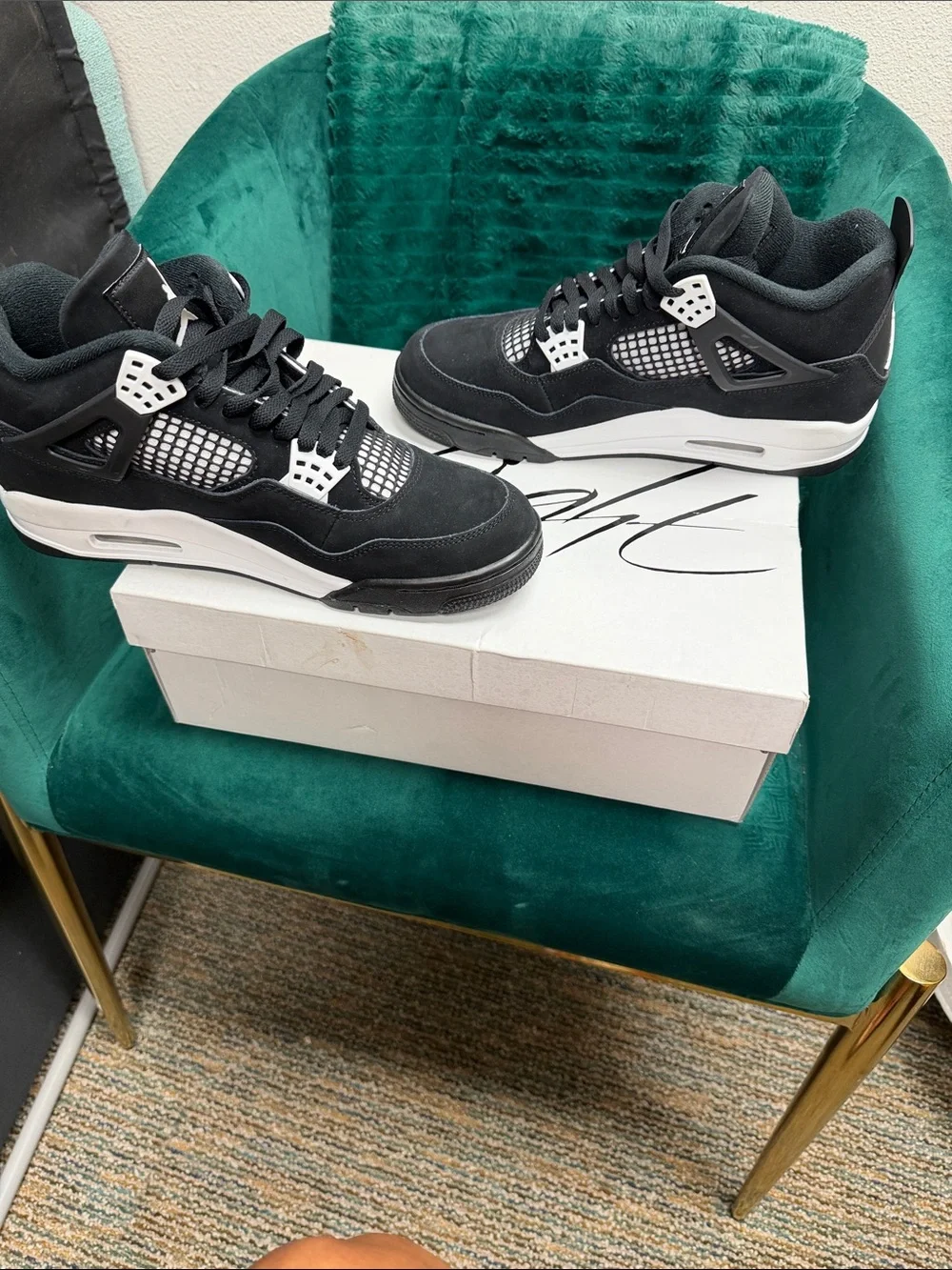 Jordan Black and White Men's Sneakers